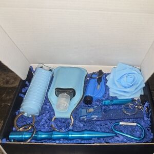 Blue Self-Defense Keychain Set